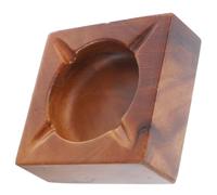 FUTUREORYY Cenicero De Madera Grande para Mesa, Cenicero Vintage Ranura, Superficie Lisa De Madera Natural, para Hogar, Oficina y Decoración, Juego De 1 Unidad Caja