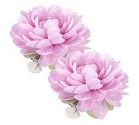 FUTUREORYY Clips para Cortinas Flores, Sujetapuertas Decorativos Morados, Accesorios para Amarrar Cortinas, Fáciles De Usar, para Sala De Estar y Dormitorio, Pack De 2 Unidades