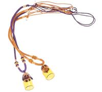 FUTUREORYY Collares Frascos de Perfume Decorativos Rellenable 2 Ml en Colores Amarillo y Morado, Colgante Creativo para Aceites Esenciales, Botellas Vacías para Decoración del Hogar y Uso