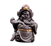 FUTUREORYY Color Change Tea Pet Resin Figurine with Smiling Guan Statue Elegant Home Decoration For Tea Tray Hot Water Reactive Ornament For Living