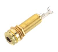 FUTUREORYY Conector Jack para Guitarra Eléctrica Estéreo de Salida Roscado de Metal Dorado Accesorio para Guitarra Acústica Resistentes y Compatibles para Estudio Ensayo y Escenario