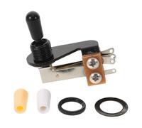 FUTUREORYY Conmutador Eléctrico para Guitarra de Vías Tipo con Tapa Negra Selector Duradero para Pastillas Accesorio Resistente para Reparación y Mejora