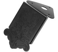 FUTUREORYY Cordal con Tapa Removible y Tornillos Triangular Negro para Mandolina de 8 Cuerdas y Acabado Brillante Diseño Decorativo con Patrón de Flores