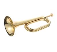 FUTUREORYY Corneta Militar de Latón Dorado para Principiantes, Instrumento de Viento para Banda Escolar, Trompeta Clásica Compacta Ligera y Fácil de Transportar,