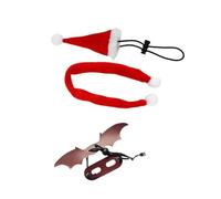 FUTUREORYY Correa para Lagarto Sombrero Navideño Accesorio para Mascota Correa de Tracción para Paseos Festivos