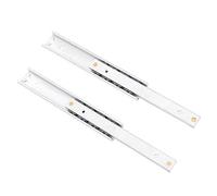 FUTUREORYY Correderas Para Cajones y Gabinetes De Aluminio De 16 Mm, Micro Guía Doble Extensión Resistente, Deslizadores Para Muebles Domésticos, 2 Piezas, 100 Mm, Uso Armarios y Taquillas