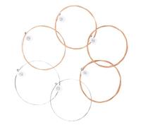 FUTUREORYY Cuerdas de Guitarra Acústica Folk de Acero al Carbono y Cobre Rojo, 6 Piezas Mejor Agarre para Punteo y Mayor Sustain, Accesorio Adecuado para Guitarras Folk