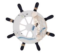 FUTUREORYY Decoración Colgante Rueda de Barco de Tablero de Alta Densidad para Hogar y Hotel Diseño Náutico Temático Oceánico para Interiores de Playa