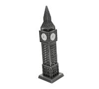 FUTUREORYY Decorativo Torre del Reloj de Londres Souvenir Turístico Británico Estatua Metálica Vintage para Sala Oficina o Estantería Réplica Detallada del Emblemático Big de Plata