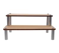 FUTUREORYY Estante de Escritorio de Madera Dos Niveles, Soporte para Exhibir Joyas, Plantas en Maceta y Cosméticos, Diseño Práctico para Uso en Casa