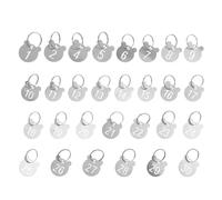 FUTUREORYY Etiquetas Numeradas para Llaves de Acero Inoxidable con Diseño Hueco de Oso 30 Piezas 1-30 Identificadores Metálicos Resistentes para Taquillas Armarios y Organización