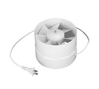 FUTUREORYY Extractor de Aire para de Ventilador Silencioso y Potente para Baño Cocina y Ventilación Diseño para Instalación Tuberías Circulares Color Blanco