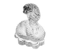 FUTUREORYY Figurilla de Serpiente de Cristal Elegante para Escritorio Decoración Artística de Cristal con Base Estable Regalo Compacto para Hogar y Oficina Resistente y Duradera