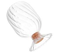 FUTUREORYY Frasco de Cristal Transparente Tapa para Cerillas, Tarro Decorativo para Uso en Chimenea o Baño, Almacenamiento Seguro y Exhibición Refinada