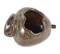 FUTUREORYY Fuente Pequeña de Cerámica Esmaltada para Estanque de Jardín Filtración Integrada Diseño Abierto Compatible Peces y Plantas Acuáticas Decoración Exterior Compacta para Jardín