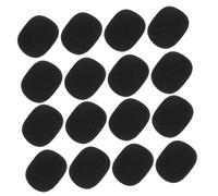 FUTUREORYY Funda de Esponja para Micrófono de Auriculares Negra 30 Piezas, Mini Cubiertas de Espuma Antiviento 28x23x8 Mm para Conferencia, Podcast y Grabación Profesional Portátil
