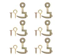 FUTUREORYY Gancho Metálico para Colgar Cadena de Reloj de Pie, 6 Piezas, Compatible Mecanismos Mecánicos Grandes, Color Dorado, Ganchos Decorativos para Pared, Accesorios para