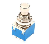 FUTUREORYY Interruptor de Pedal Metálico para Guitarra Pines Duradero y Compatible Pulsador de Efectos para Suministro de Guitarra Estable y Fácil