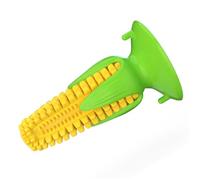 FUTUREORYY Juguete Masticable para Perros Medianos con Ventosa Cepillo de Dientes de Maíz Resistente de TPR Limpiador Dental con Chirriador para Alimentación Lenta y Entretenimiento