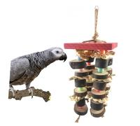 FUTUREORYY Juguete para Morder Pájaros de Madera Natural Cuerda para Loros y Aves Pequeñas, Promueve Ejercicio y Se Puede Colgar en Jaulas