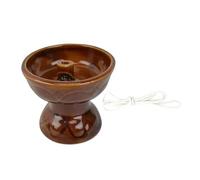 FUTUREORYY Lámpara de Aceite Vintage Pequeña de Cerámica para Queroseno con Mecha, Decoración para Templo y Hogar, Uso Interior de Emergencia, Luz Decorativa para Altar y Ceremonia