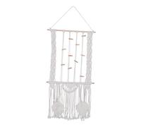 FUTUREORYY Macrame Photo Holder Wall Hanging Decoración De Pared Tejida Mano Borlas para Exhibir Fotos y Arte Tapestry Accesorio Versátil para Decorar Espacios Casa