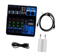 FUTUREORYY Mezclador de Audio Profesional Consola de Sonido Abs para Ordenador de 5 Canales Función de Mezcla y Procesamiento de Voz para Enseñanza en Red y Chat de Voz