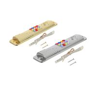 FUTUREORYY Mezuzá Metálica con Símbolos Judíos 2 Unidades Plata y Oro Metal Decoración Religiosa para Puerta De Entrada Hogar Accesorios Ceremoniales