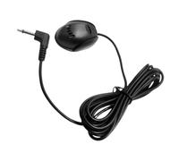 FUTUREORYY Micrófono Estéreo de Coche Conector Jack de 3,5 Mm, Accesorio Externo Negro de Abs, Micrófono Auxiliar para Radio Vehículo, Adecuado para Mejorar Audio en Conducción Segura