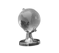 FUTUREORYY Mini Globo Geográfico de Cristal Transparente para Decoración de Mesa Adorno de Escritorio Pequeño para Hogar Oficina y Regalos de Bodas Modelo Decorativo Elegante