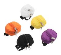 FUTUREORYY Mini Mochila Llavero 5 Piezas Doble Cremallera para Muñecas Pequeño Monedero Portátil Viajes