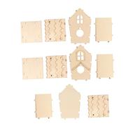 FUTUREORYY Nido de Pájaro de Madera DIY para Jaulas, Caja de Cría Ecológica sin Pintura, 4 Piezas para Decoración y Bricolaje, Tamaño Pequeño, Adecuado para Interiores y Amantes de Aves