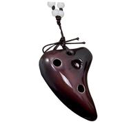 FUTUREORYY Ocarina Cerámica para Principiantes y Instrumento Ligero y Portátil Collar Creativo con Cuerda de Jade y Partitura Tono Café para Turismo y Regalo