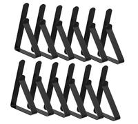 FUTUREORYY Para Mantel De Acero Inoxidable 12 Unidades para Picnic y Exterior, Clip Negro Pequeño 7.5x4.5x1.2 Cm, Resistente Al Viento para Mesa De Jardín y Camping
