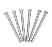 FUTUREORYY Pasadores de Bisagra para Puerta Interior 6 Piezas, Acero Inoxidable, 101 Mm de Longitud, Pasador Extraíble Bloqueo, Repuesto para Herrajes de Madera y Seguridad en