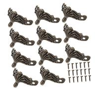 FUTUREORYY Patas De Caja De Madera Dobles 36x21x12mm Verde Anticuario Tornillos, Protectores Esquinas Para Joyero, Accesorios Muebles Decorativos 25 Piezas Para Bricolaje y Uso Cajas