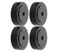 FUTUREORYY Patas de Goma Antideslizantes para Tabla de Cortar, Diámetro 30 Mm Altura 10 Mm, 4 Piezas Negras, Almohadillas de Parachoques para Muebles y Electrónica, Protección