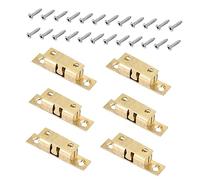 FUTUREORYY Pestillo de Cobre para Puerta de Armario con Rodillo Tensor de Bolas, Dorado, Fácil Instalación y Tensión Ajustable, Adecuado para Puertas Ligeras y Armarios Franceses, Paquete