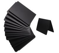 FUTUREORYY Pizarras de Escritura Mini 12 Unidades 100x75 Mm Negras Mate Doble Cara para Restaurante Señalización de Precios y Mensajes Decorativos Versátiles para Mesa y Eventos