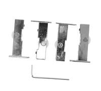 FUTUREORYY Rodamientos para Puertas Correderas de Vidrio de Ruedas y Llave Rodillos Resistentes y Suaves para Puertas de Armarios y Vitrinas Deslizantes