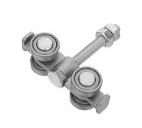 FUTUREORYY Rodillo de Acero para Carril de Puerta Corredera con Instalación Fácil y Silenciosa, Adecuado para Puertas de Granero y Decoración de Oficina en Color Plata