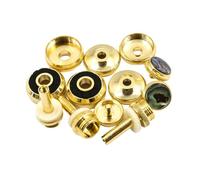 FUTUREORYY Set de Botones Dorados para Trompeta de Metal, Hebillas Pequeñas para Mejorar Precisión y Respuesta en Músicos de Trompeta
