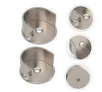 FUTUREORYY Soporte De Barra De Cortina De 28 Mm, Soporte De Varilla Metálico Plateado, Accesorios para Cortinas, Uso Decoración del Hogar, Juego De 2 Unidades