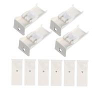 FUTUREORYY Soportes para Rieles de Cortina de Hierro Delgado 12 Piezas, Soporte Lateral para Cortinas Corredizas, Accesorio Resistente para Montaje en Techo y Pared, Instalación Rápida, Uso Doméstico