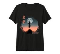 Futurista Fantasma Samurai en Japonés Cyberpunk Guerrero Camiseta Premium