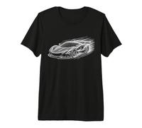 Futurista Supercar Turbo Speed Race Hombres Niños Niños Camiseta Premium
