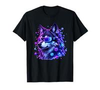 Futurista Wolf Husky con Gafas VR Gamer Camiseta