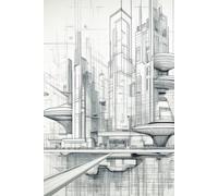 Futuristic Architecture Dotted Sketchbook - Sci-Fi Cityscape Notebook for Architects, Designers, and Visionaries