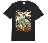 Futuristic Dinosaur Battle Sci Fi Action Art Warrior Comfort Colors Adult Heavyweight T-Shirt