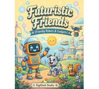 Futuristic Friends: Fun Sci-Fi Coloring Book for Kids Ages 4-8, with Friendly Robots, Cool Gadgets, and High-Tech Inventions (DigiDash Kids Coloring Books)